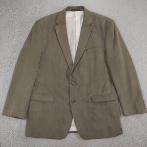 Lauren Ralph Lauren Sport Coat Blazer Jacket Mens 46L Light Brown Checked Lining